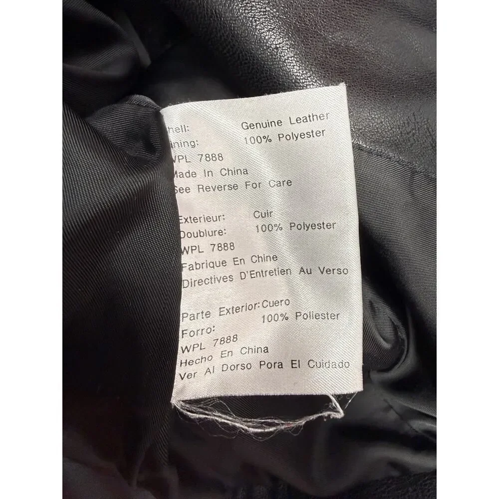Michael Kors Black Leather Zip Jacket Women’s Medium Moto Minimalist Jacket